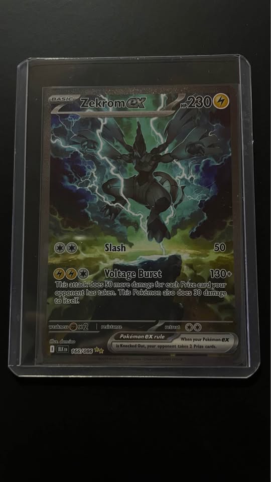 Black Cartas Pokémon en estado como nuevo – Mewtwo ex, Zekrom ex, Palafin ex y más