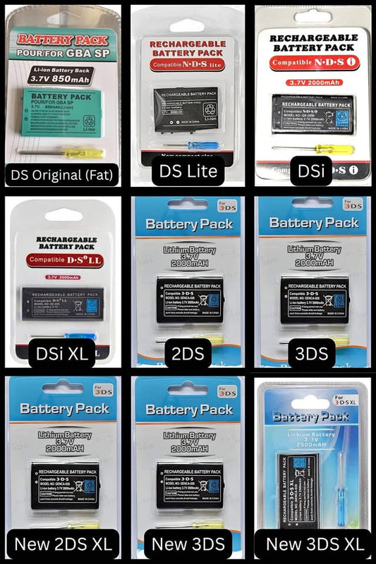 Gray Baterías nuevas para Nintendo DS, 3DS y GBA SP | Costa Rica