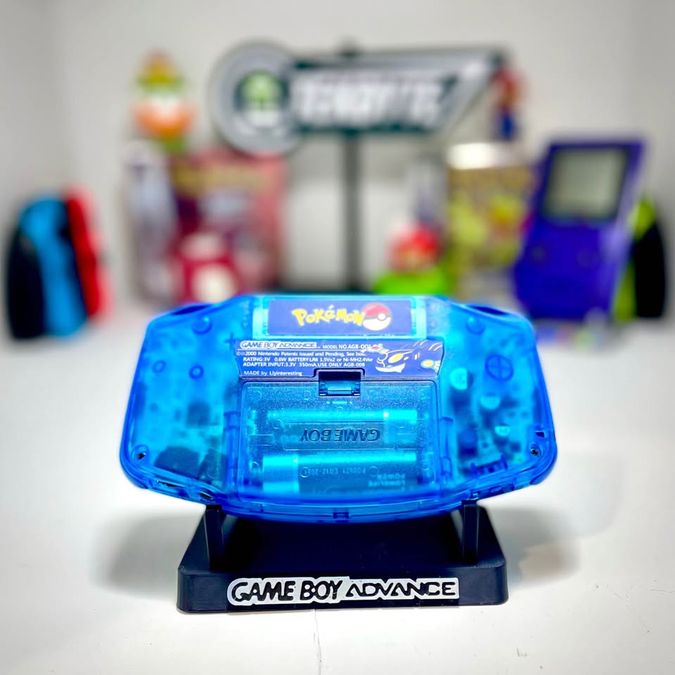 Gray Game Boy Advance edición Kyogre personalizada con pantalla IPS en Costa Rica