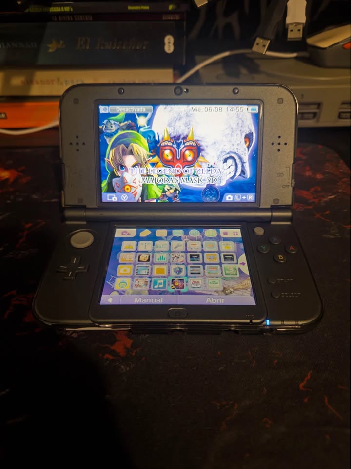 Black New Nintendo 3DS XL Edición Majora’s Mask con Pantalla IPS | Colección Zelda Costa Rica