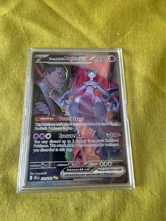Olive Drab Team Rocket’s Mewtwo ex SIR #231/182 – Destined Rivals (Graded 9 Mint) | Pokémon TCG Costa Rica