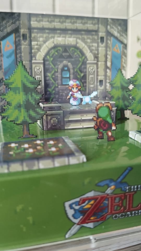 Dim Gray Cubo Diorama The Legend of Zelda Ocarina of Time – Escenas 3D Personalizadas