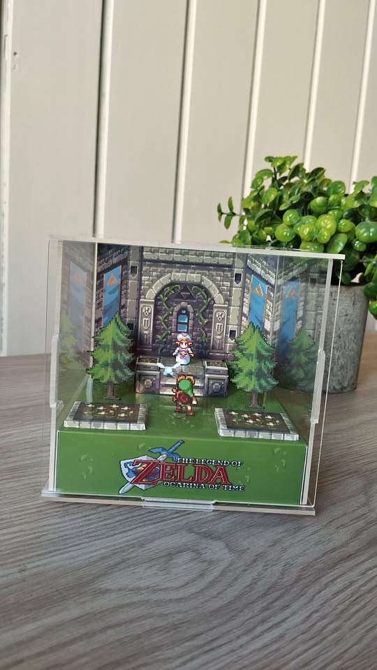 Slate Gray Cubo Diorama The Legend of Zelda Ocarina of Time – Escenas 3D Personalizadas