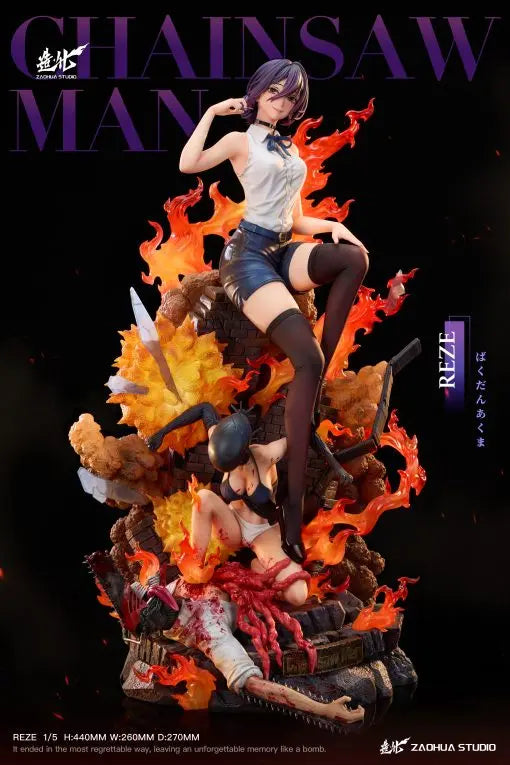 Coral Estatuilla Chainsaw Man | Reze X Bomb Demon | Tienda Anime | Tico Ofertas