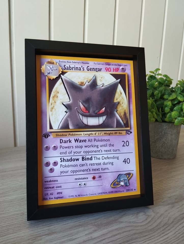 Dark Gray Shadow Box Pokémon TCG Personalizable – Exhibí tu Carta Favorita