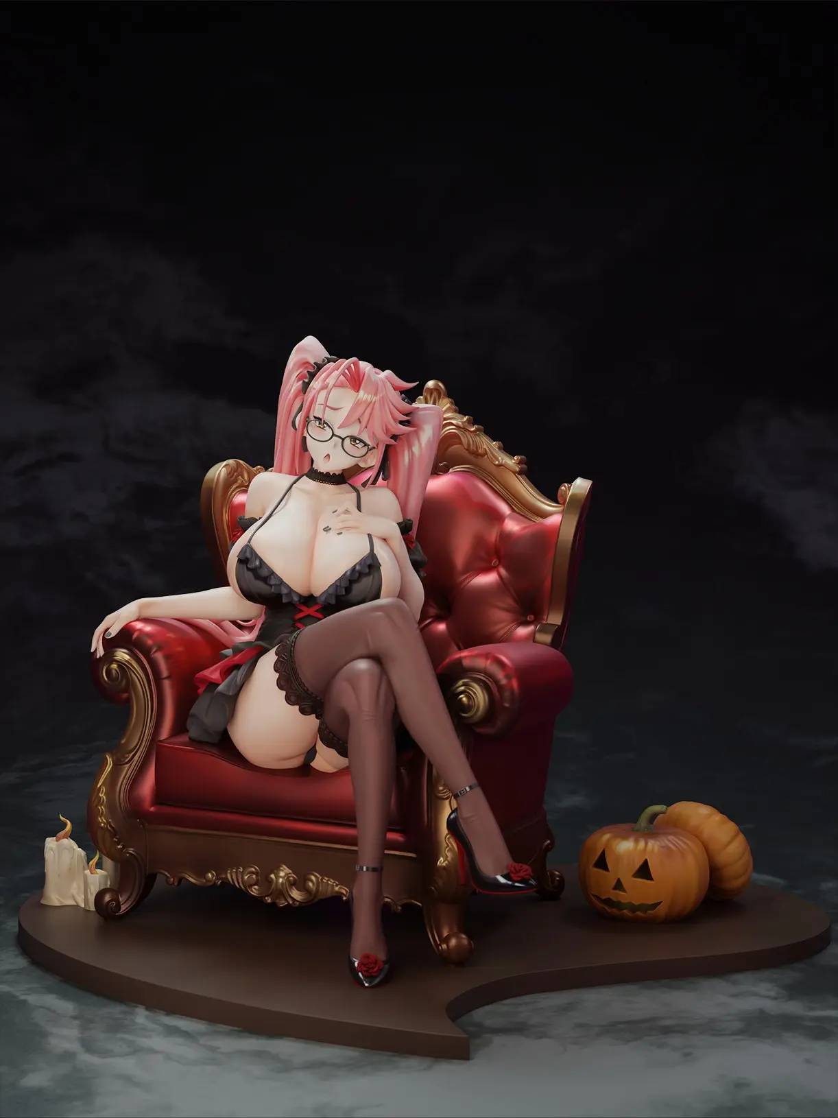 Black Estatuilla Highschool of the Dead | Saya Takagi | Green Tea Studio | Halloween Party Ver. 1/6 | Tico Ofertas