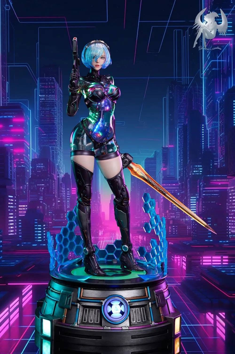 Midnight Blue Estatuilla Cyberworld Apocalypse] | Ex Machina Ling | Polaris Studio | Licensed 1/4 Statue | Tico Ofertas