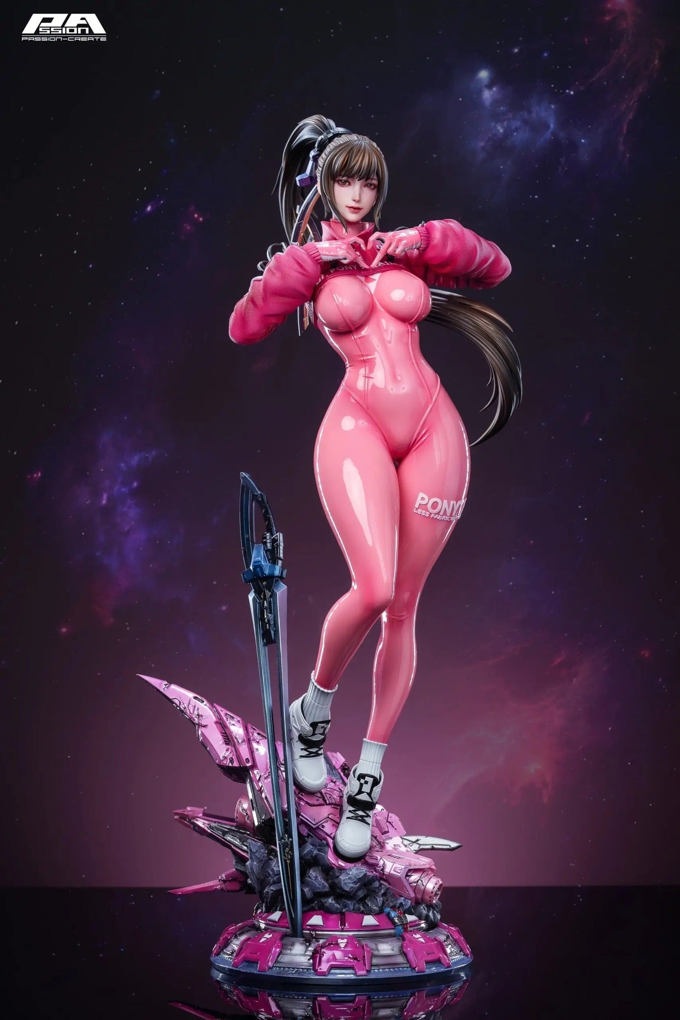 Dark Slate Gray Estatuilla Stellar Blade | Eve (Alice) | PA Create Studio | Twin Ponytail Ver. | Tico Ofertas