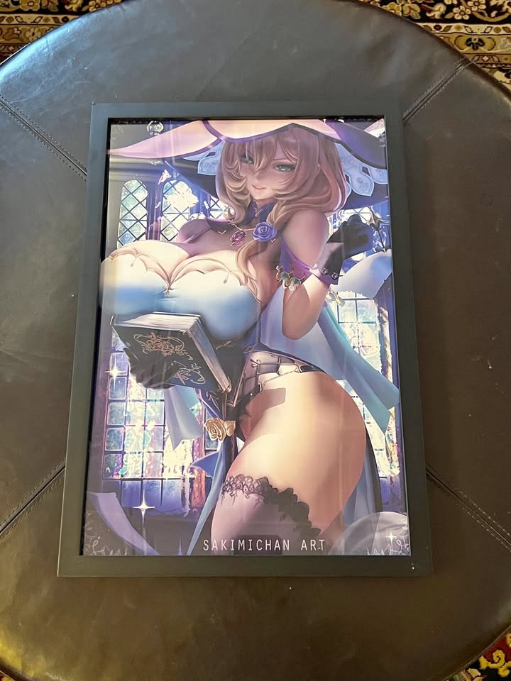 Dark Slate Gray 3D decorativa  Prints enmarcados de Genshin Impact – cuadros anime costa rica