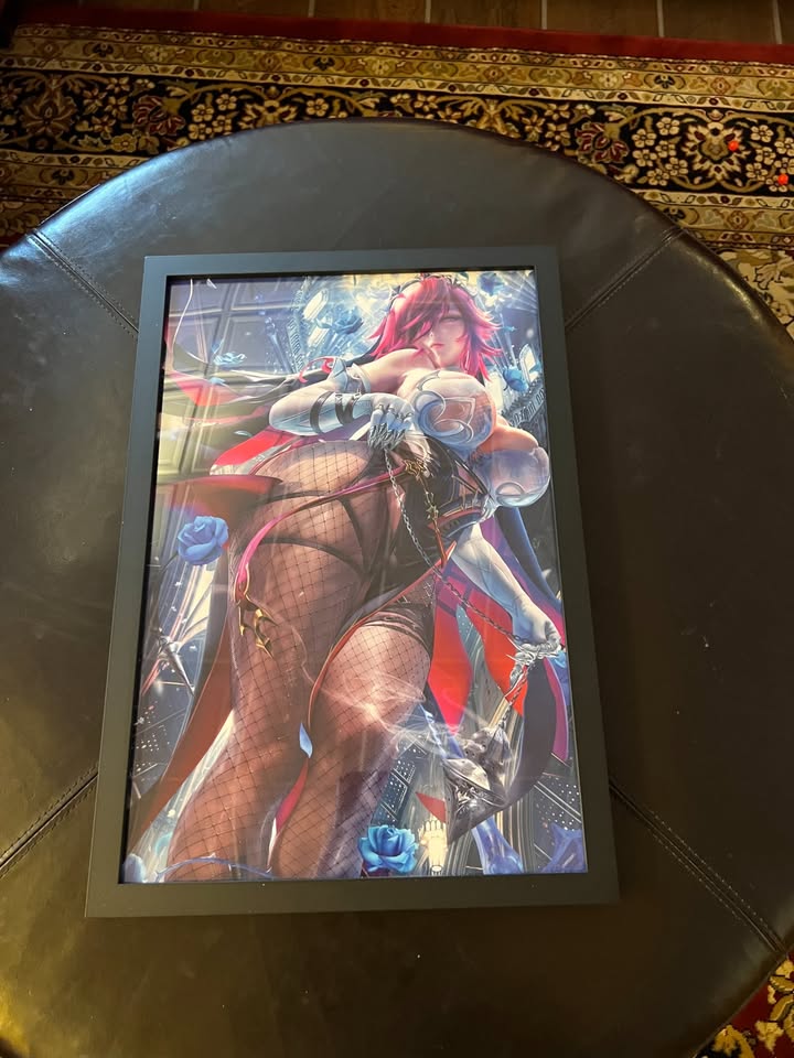 Black 3D decorativa  Prints enmarcados de Genshin Impact – cuadros anime costa rica