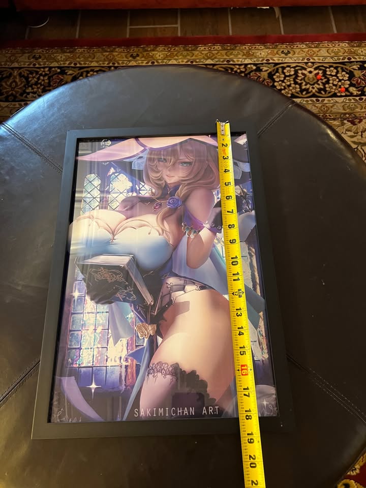 Black 3D decorativa  Prints enmarcados de Genshin Impact – cuadros anime costa rica