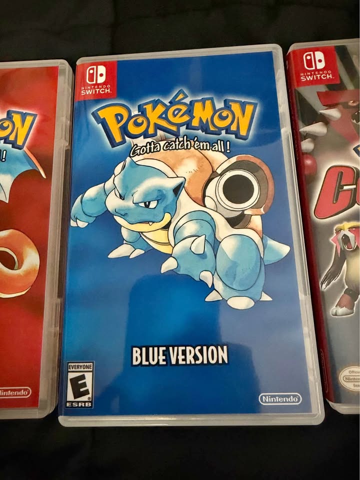 Black Pokémon Red, Blue, Gold & Silver – Covers personalizados para Nintendo Switch