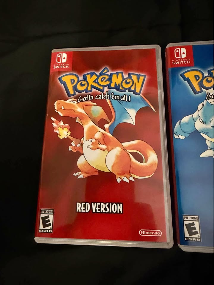 Black Pokémon Red, Blue, Gold & Silver – Covers personalizados para Nintendo Switch