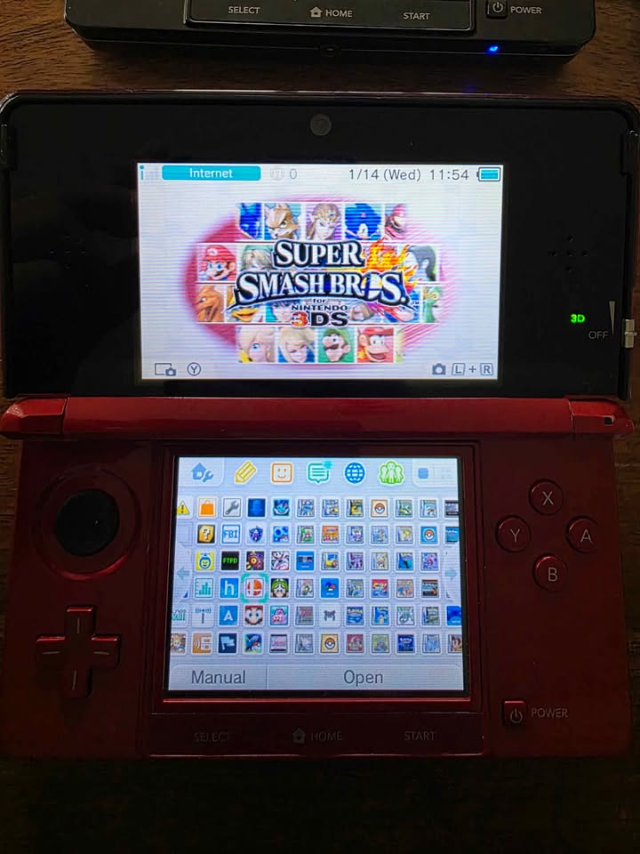 Black Nintendo 3DS Old Desbloqueada con 64GB y Juegos – Costa Rica