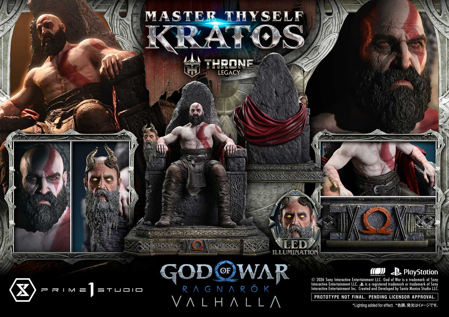 Black Estatuilla God of War Ragnarök | Kratos | Prime 1 Studio | Tienda Anime | Tico Ofertas