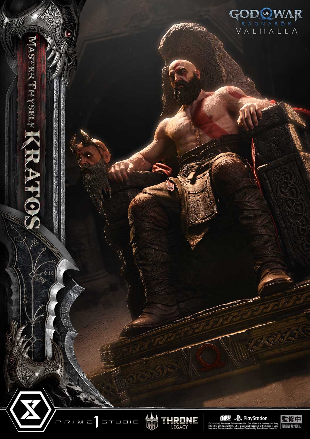 Black Estatuilla God of War Ragnarök | Kratos | Prime 1 Studio | Tienda Anime | Tico Ofertas