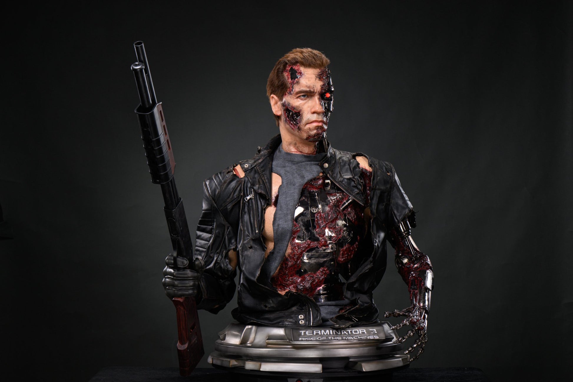 Black Estatuilla The Terminator | T-850 – Life Size Bust | Inner Studio | Tico Ofertas