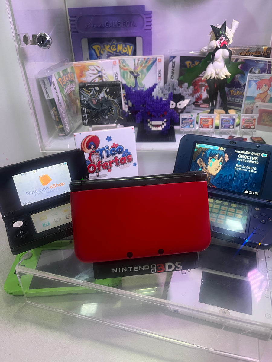 Nintendo 3DS XL roja 128GB en Costa Rica – Consola portátil con juegos incluidos