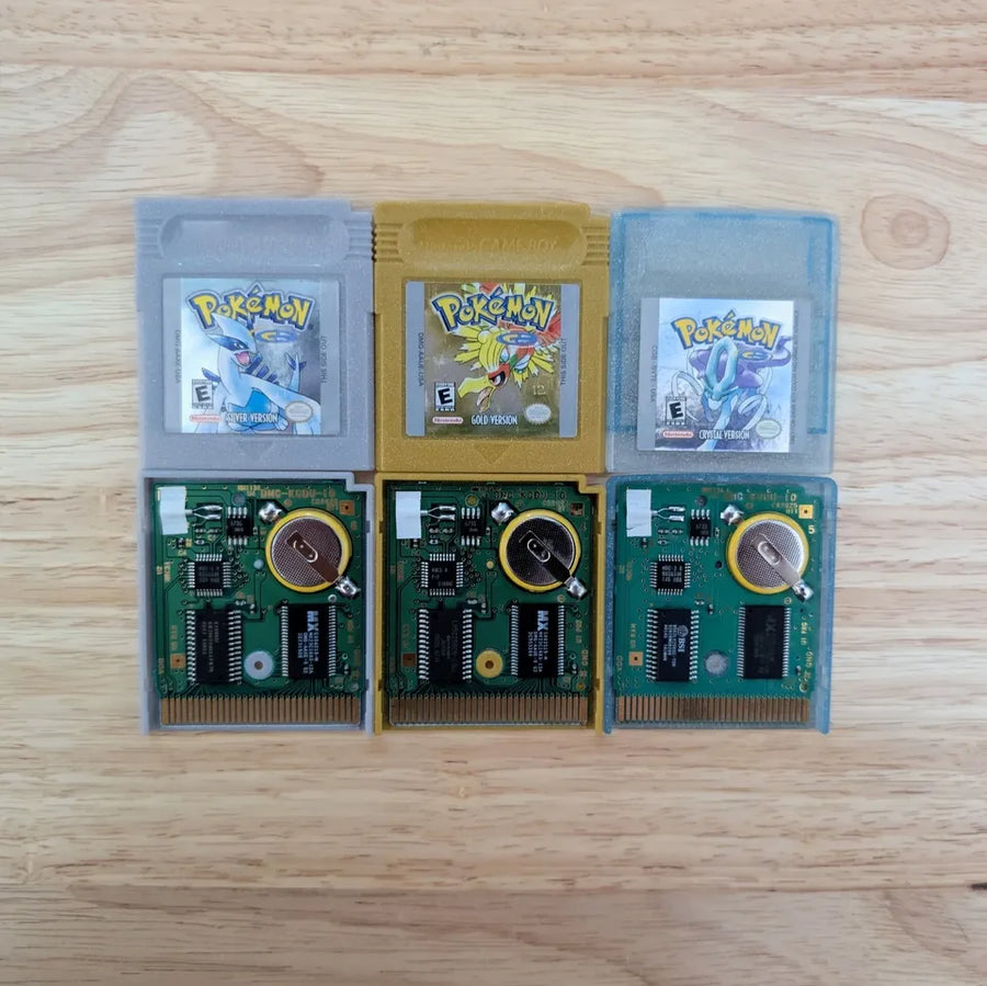 Pokémon Gold, Silver y Crystal originales para Game Boy Color en Costa Rica