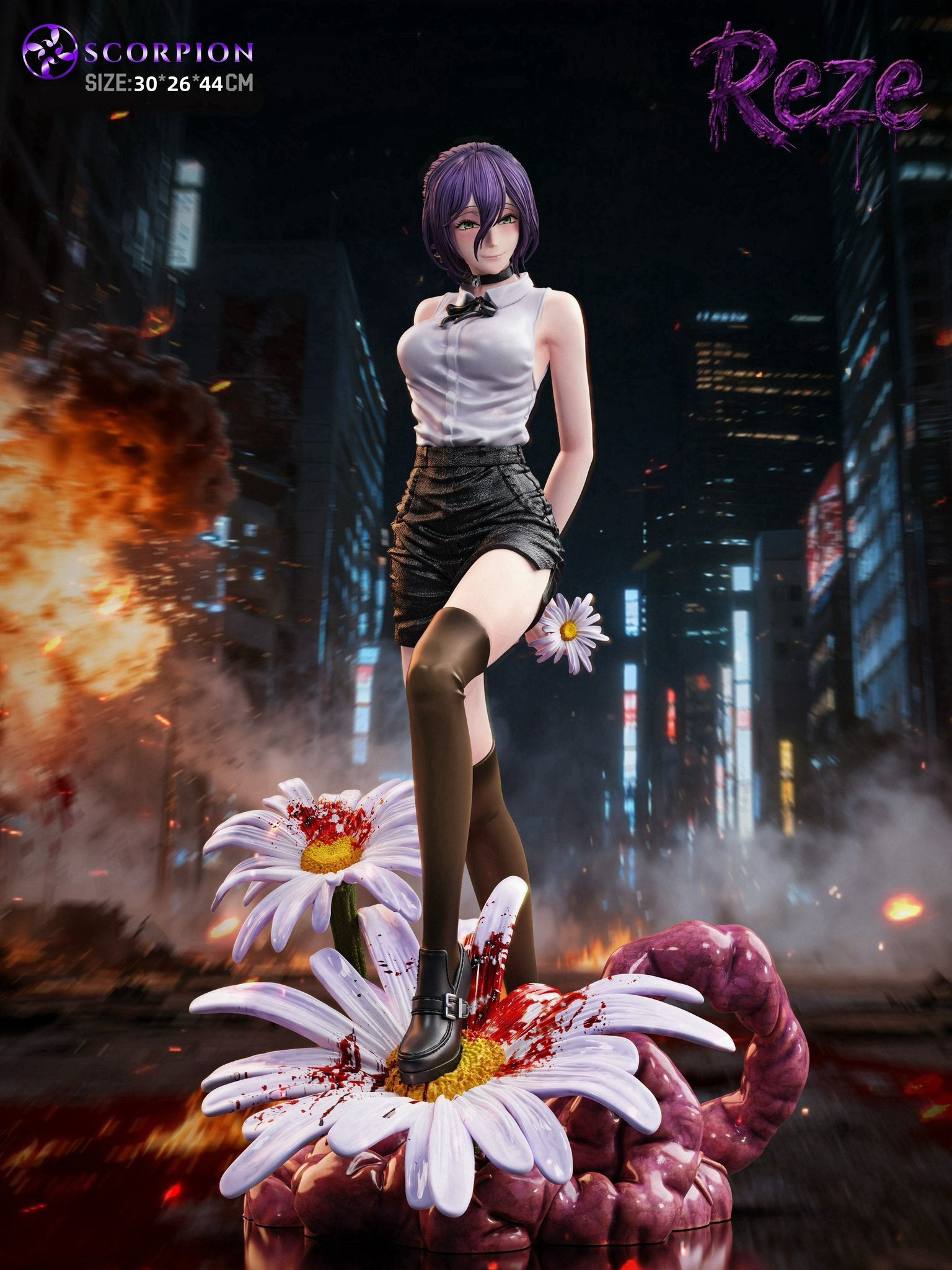 Tan Estatuilla Chainsaw Man | Reze (Bomb Devil) | Scorpion Studio | Escala 1/4 | Tico Ofertas