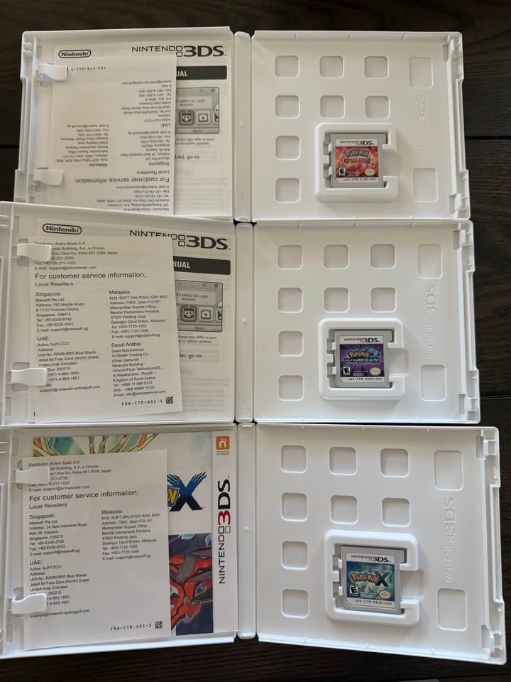 New Nintendo 3DS negra con juegos Pokémon en Costa Rica – Consola portátil Nintendo premium Nintendo