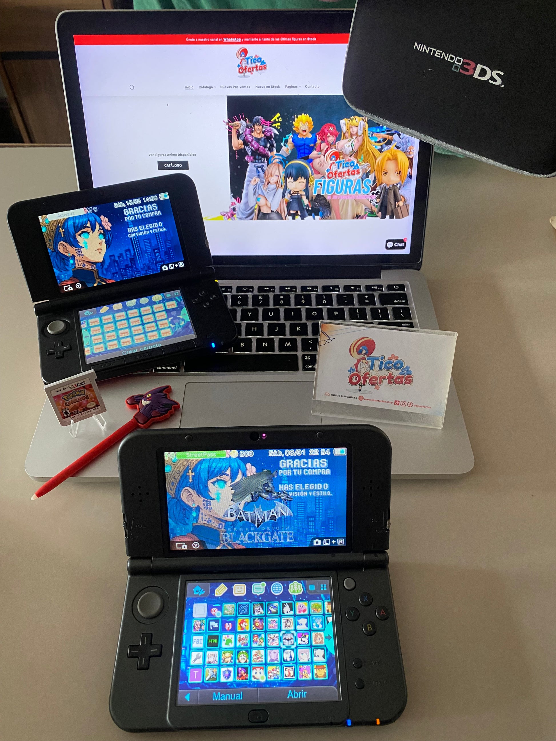 Dark Slate Gray Nintendo 3DS / New 3DS XL / 2DS – Consolas Retro con Hack + Juegos Incluidos