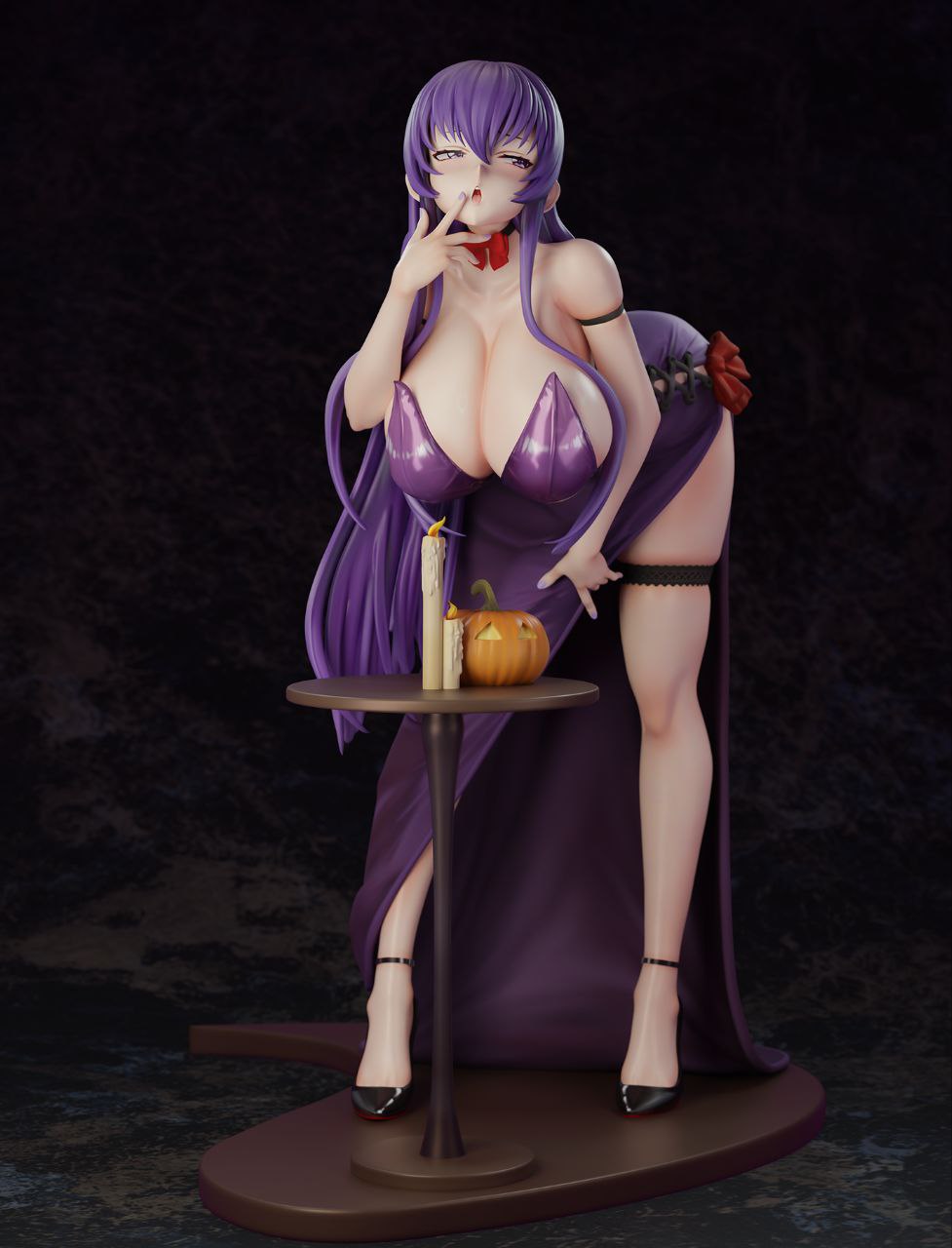 Black Estatuilla Highschool of the Dead | Saeko Busujima Halloween Party | Green Tea Studio | Tienda Anime | Tico Ofertas
