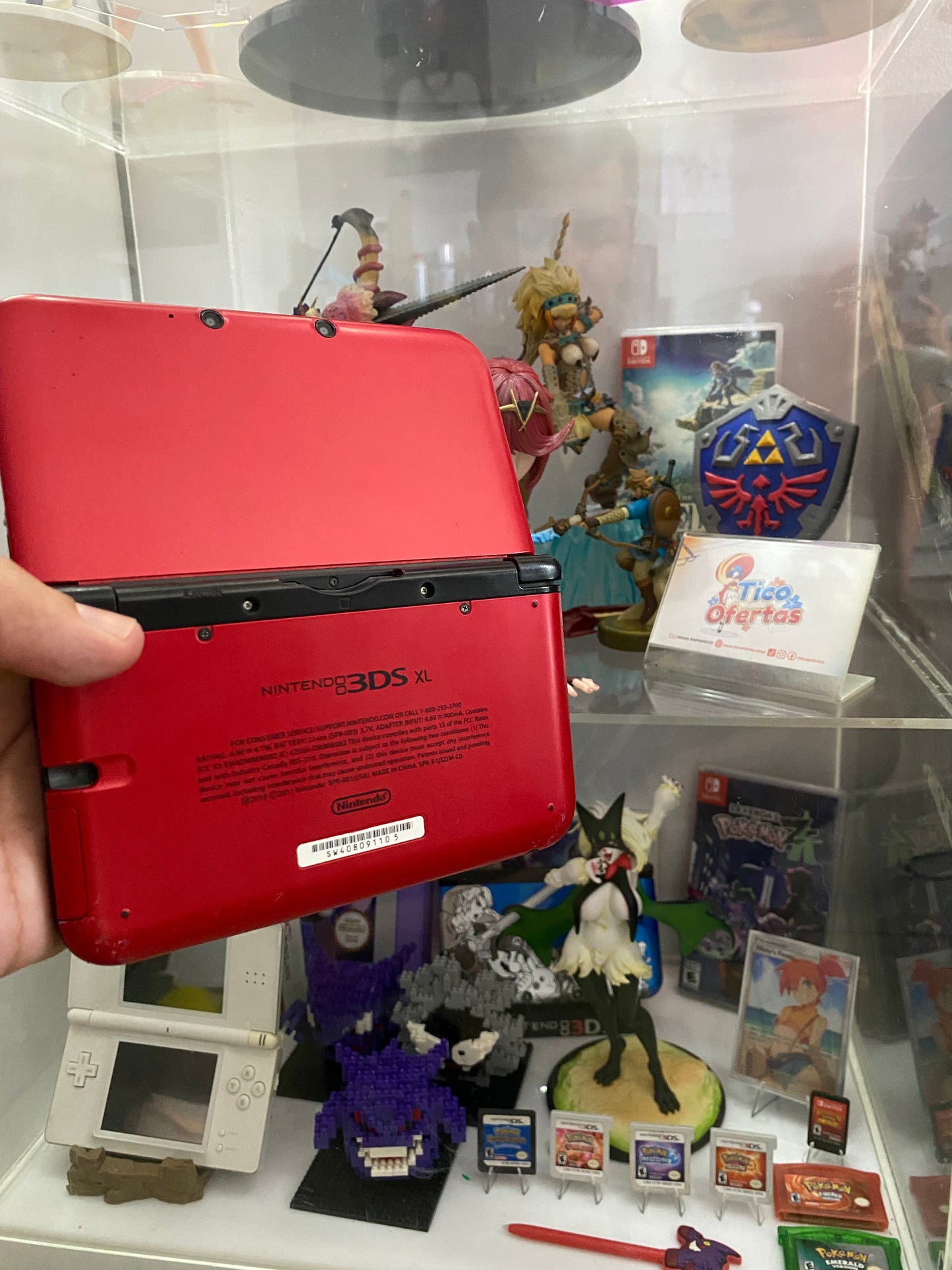 Rosy Brown Nintendo 3DS XL Modificada + Control Pro – Lista para Jugar (GBA, NDS, 3DS y más