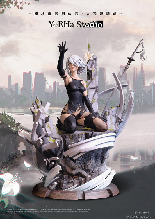 Light Gray Estatuilla NieR:Automata | A2 | YorHa Studio | Tienda Anime | Tico Ofertas