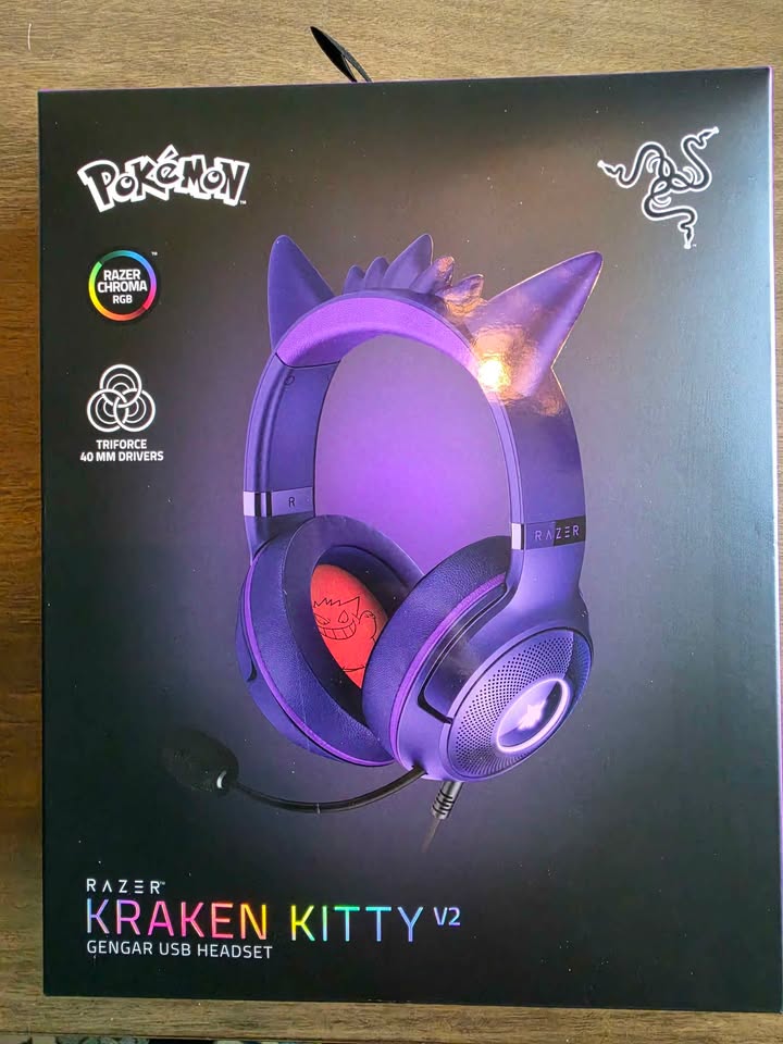 Audifonos Razer Kraken Kitty V2 Gengar Edition | Pokémon | Edición Especial