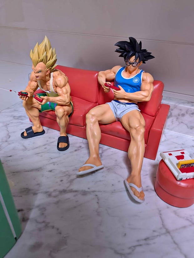 Estatuilla Dragon Ball Z | Goku y Vegeta Gaming | FuzzFeet Studio | Tienda Anime | Tico Ofertas