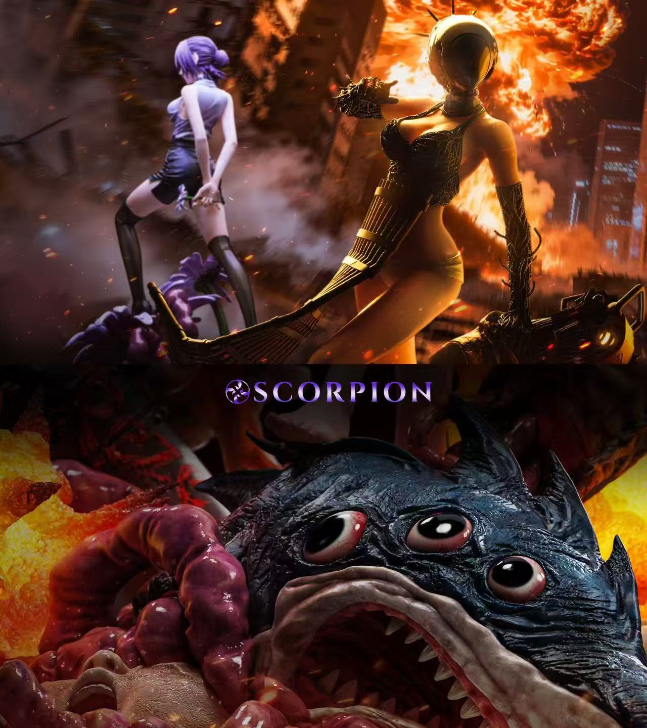 Black Estatuilla Chainsaw Man | Reze (Bomb Devil) | Scorpion Studio | Escala 1/4 | Tico Ofertas