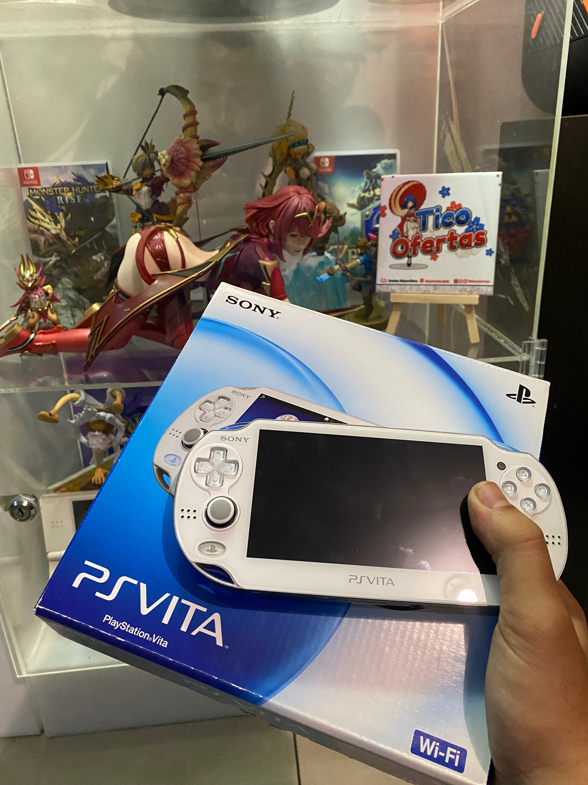 Black PlayStation Vita PCH‑1000 ZA02 Crystal Blanco