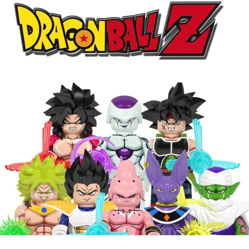 8pcs/set Dargon Ball Z Vegta Frieza Son Goku Gohan Super Saiyan Anime Blocks Figure WM6177 WM6178 - Tico Ofertas