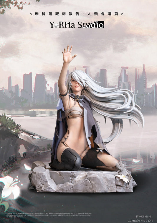 Light Gray Estatuilla NieR:Automata | A2 | YorHa Studio | Tienda Anime | Tico Ofertas
