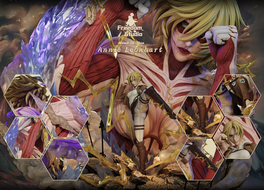 Dark Olive Green Estatuilla Attack on Titan | Annie Leonhart & Female Titan | tienda anime | Tico Ofertas