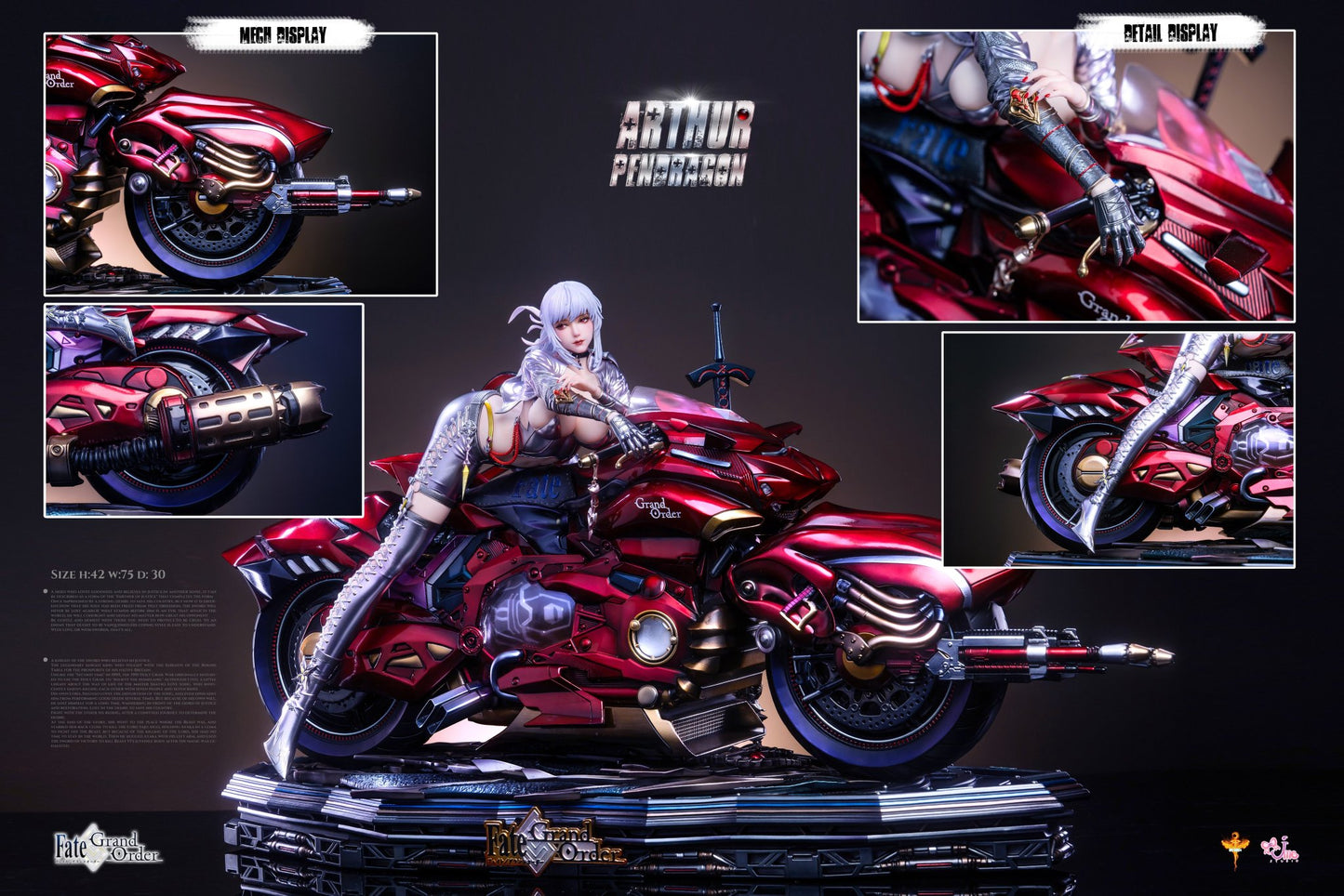 Figura DT Studio & UME Studio - Fate Saber·Alter Artria Pendragon Motorcycle | Figuras Anime Costa Rica, Modelo Coleccionable Premium  | Tico ofertas