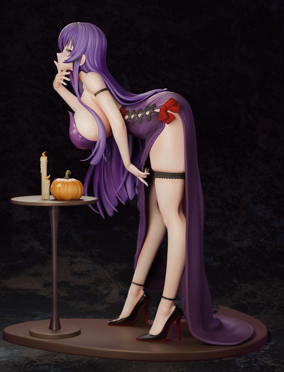 Black Estatuilla Highschool of the Dead | Saeko Busujima Halloween Party | Green Tea Studio | Tienda Anime | Tico Ofertas