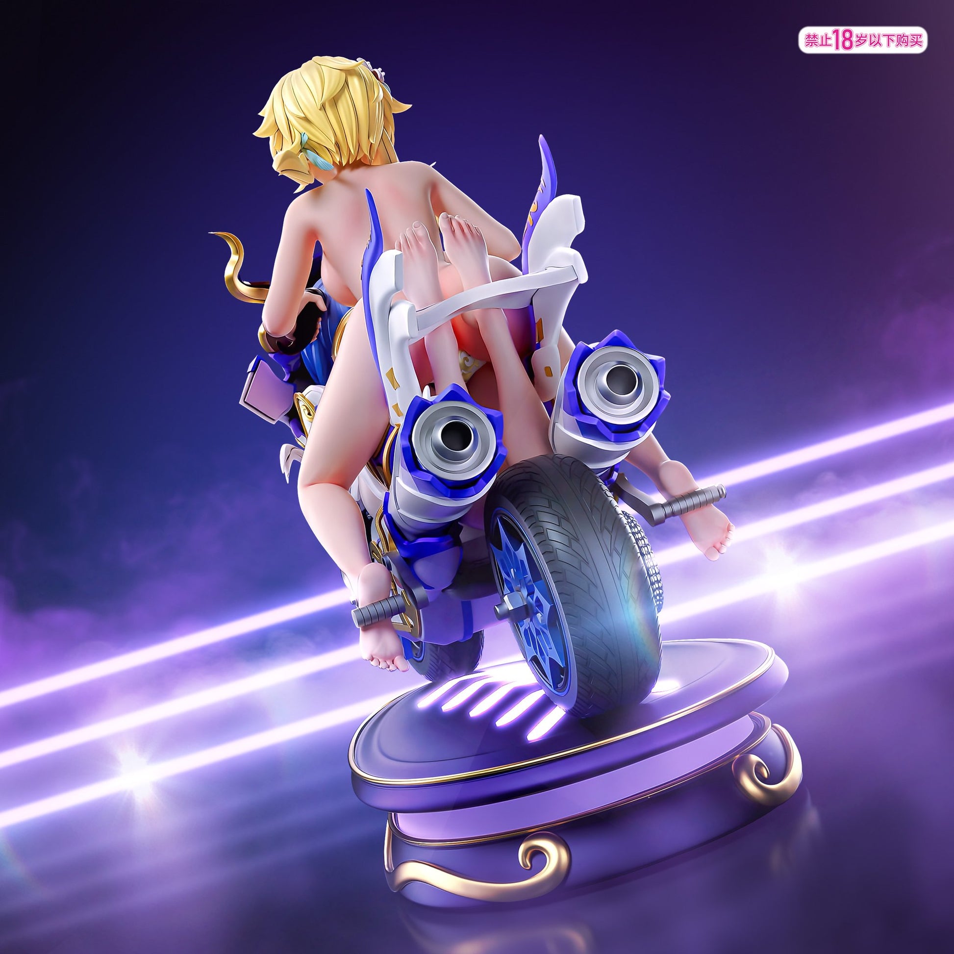 Dark Slate Blue Estatuilla Genshin Impact | Lumine Rides Ganyu Motorcycle | Tienda Anime | Tico Ofertas
