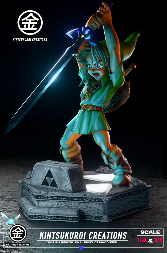 Black Figura The Legend of Zelda | Young Link Pulling Master Sword | Tienda Anime | Tico Ofertas