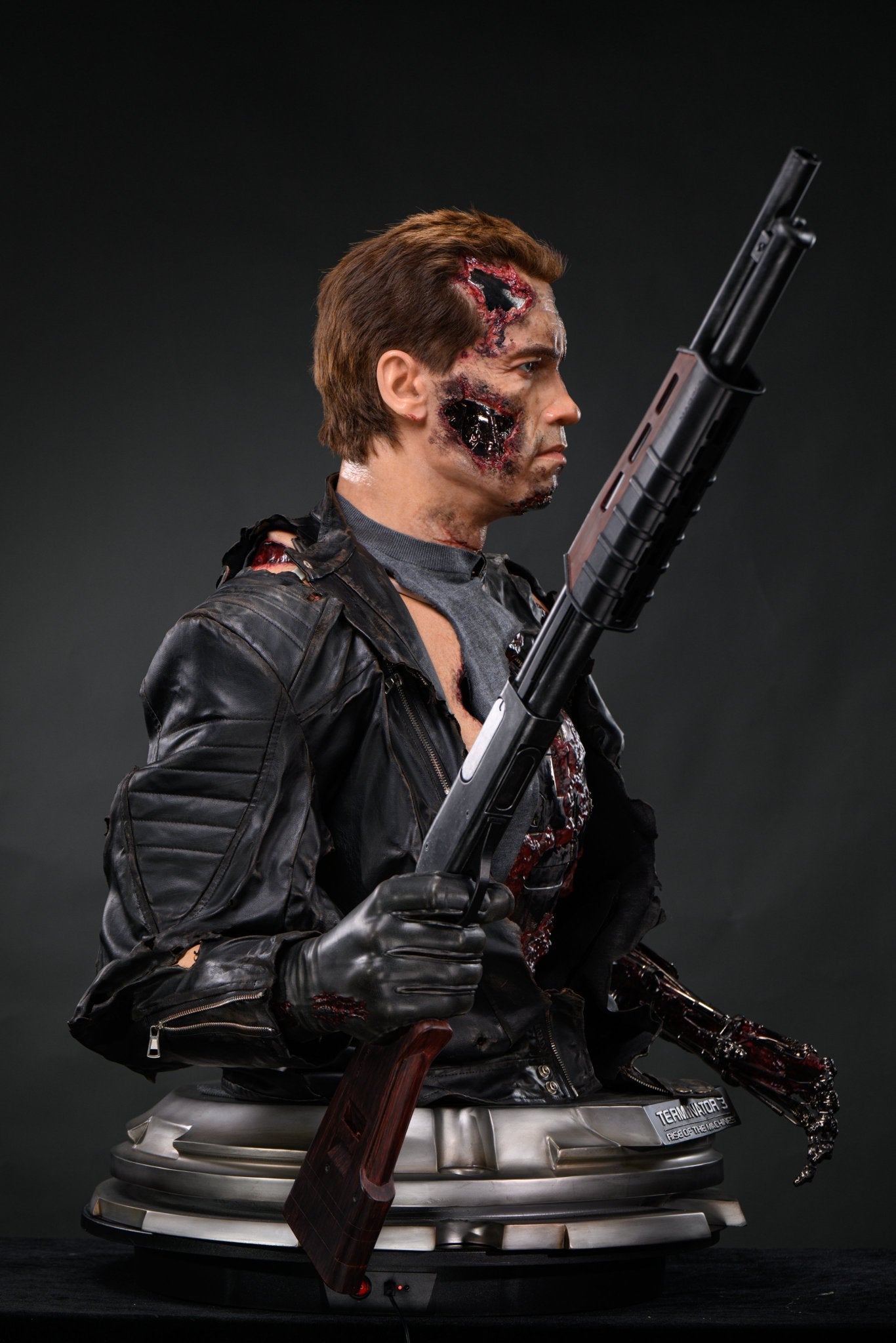 Black Estatuilla The Terminator | T-850 – Life Size Bust | Inner Studio | Tico Ofertas