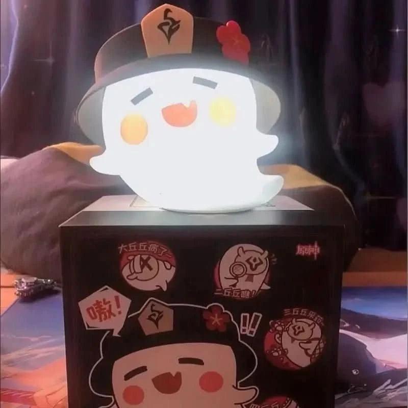 Anime Genshin Impact Night Light Hu Tao Model Dolls Figurine Game Cosplay Ghost Silicone Figures Led Table Lamp Home Decor Toy G