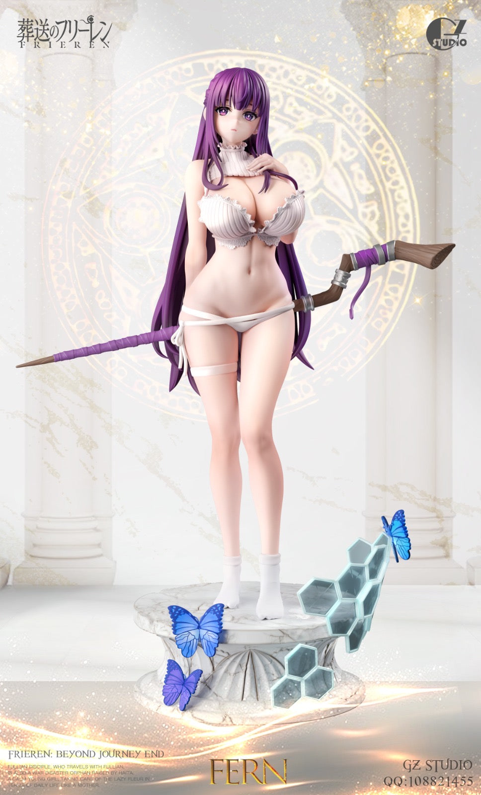 Light Gray Estatuilla Frieren | Fern | GZ Studio | Tienda Anime | Tico Ofertas