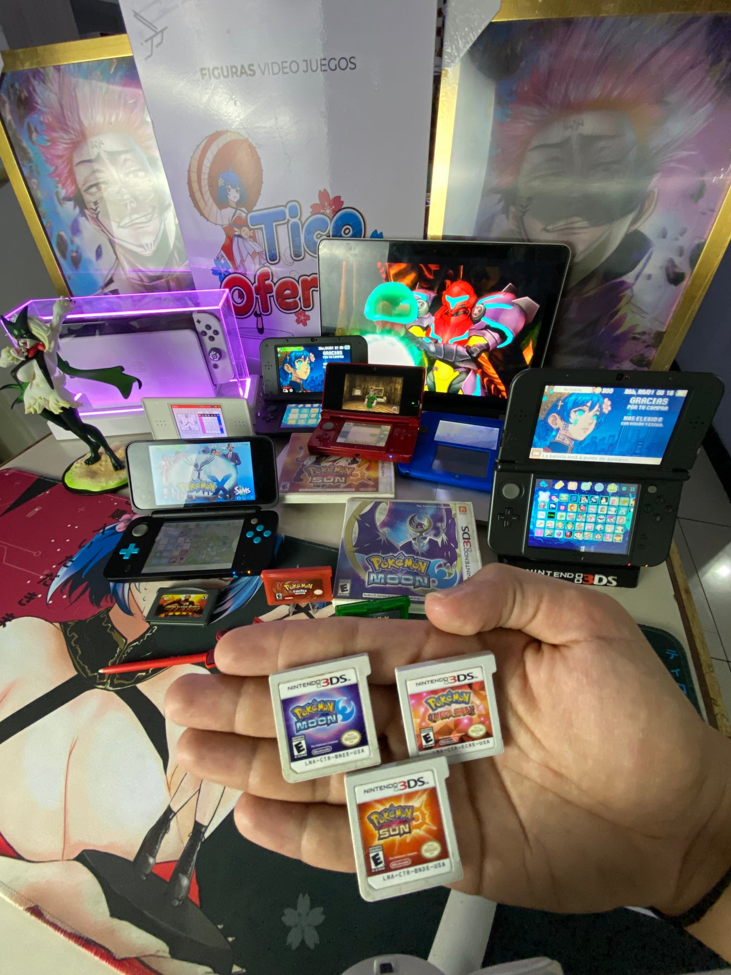 Dark Slate Gray Nintendo 3DS / New 3DS XL / 2DS – Consolas Retro con Hack + Juegos Incluidos