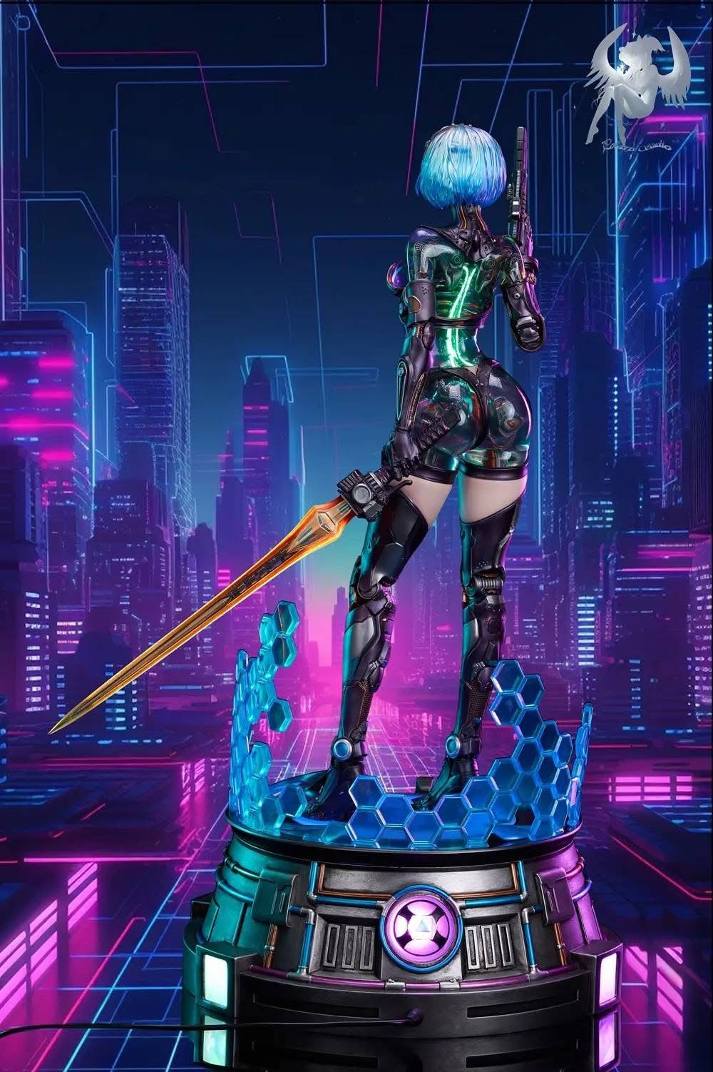 Midnight Blue Estatuilla Cyberworld Apocalypse] | Ex Machina Ling | Polaris Studio | Licensed 1/4 Statue | Tico Ofertas