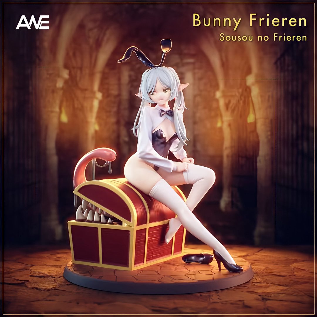 Dark Slate Gray Estatuilla Frieren: Beyond Journey's End | Bunny Girl Frieren | Tienda Anime| Tico Ofertas