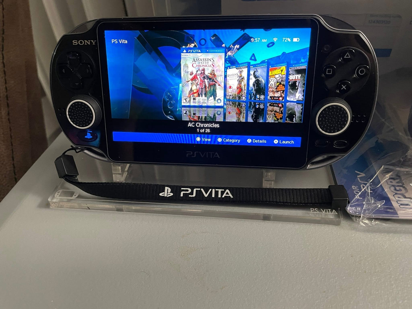 Dark Slate Gray PS Vita OLED 3G Blanca y Negra – 256GB modificada con accesorios completos