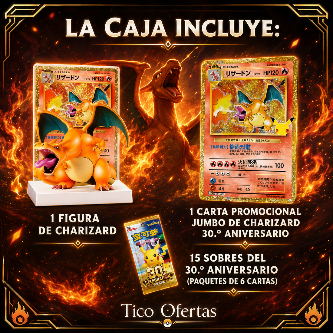 Estatuilla Charizard TCG celebra los 30 años de Pokémon