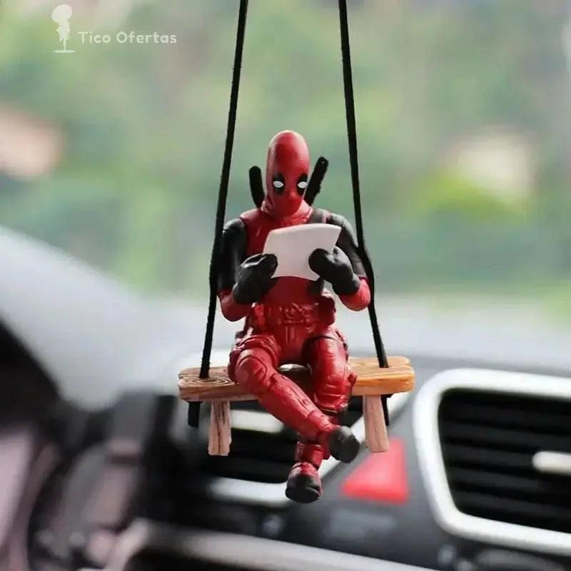 Colgante para Espejo Retrovisor de Deadpool - Accesorio Interior de Auto | Mini Figura de Acción para Decoración y Regalo en Costa Rica