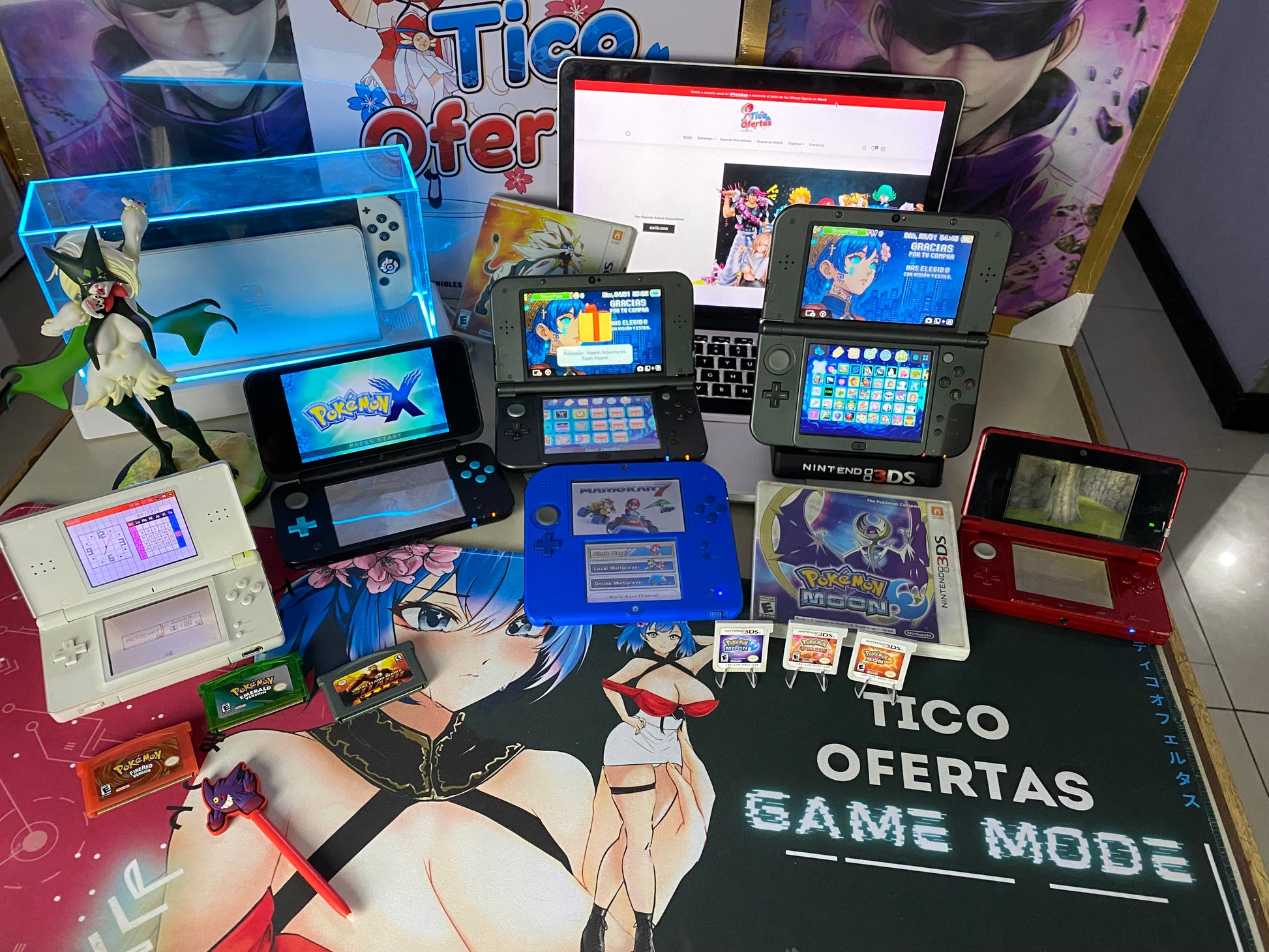 Dark Slate Gray Nintendo 3DS / New 3DS XL / 2DS – Consolas Retro con Hack + Juegos Incluidos